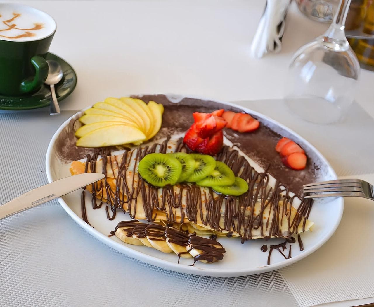 Crêpes et desserts au Café Palm d'Or Dakhla